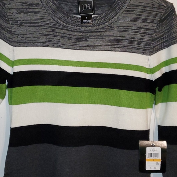 NEW JH collectibles women's S striped knit long sleeve Sweater Dress - Picture 4 of 5